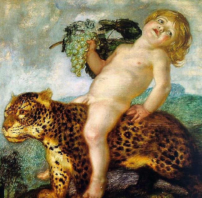 Franz von Stuck Boy Bacchus Riding on a Panther china oil painting image